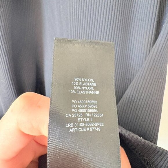 Aritzia Babaton Formarib Racerback Dress Black Size Medium - Picture 8 of 8